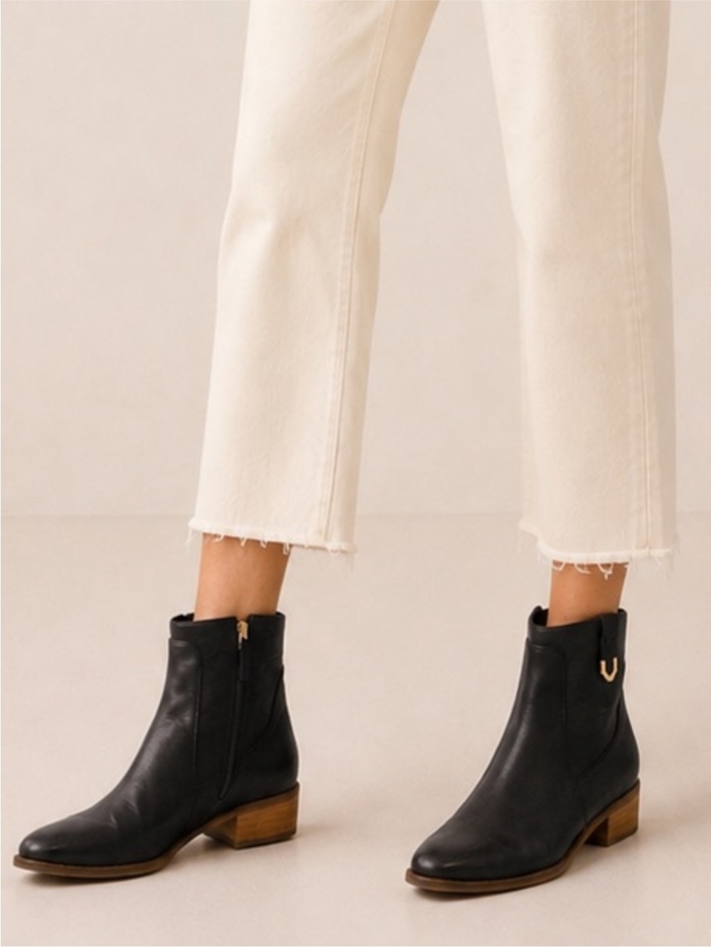 Cole Haan Maci Bootie Black Leather Ankle Chelsea Style